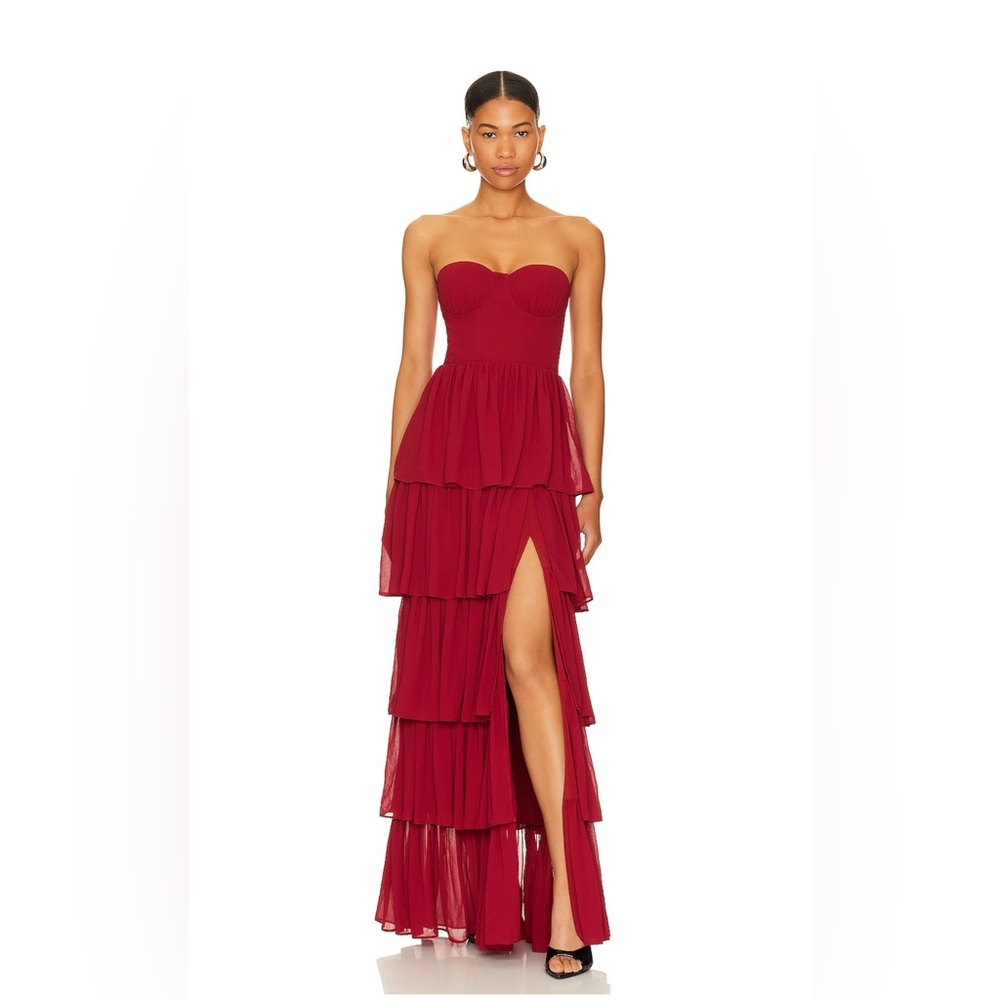 Revolve Hattie Gown in Deep Red by Lovers and Friends